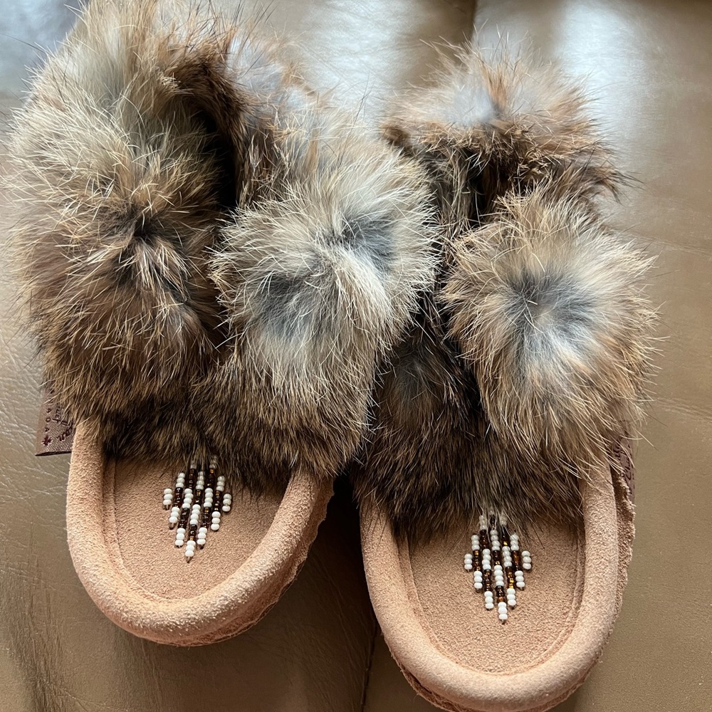Size 12 toddler beaded moccasins. Brand new and never worn.